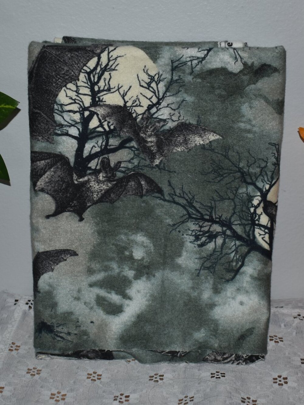 One Yard Joann Fabric Gothic Flying Vampire Bat Print Snuggle Flannel Fabric